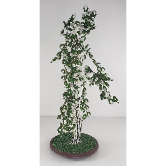 Vintage Seed Bead Tree Beaded Handmade 13" - Picture 3 of 12